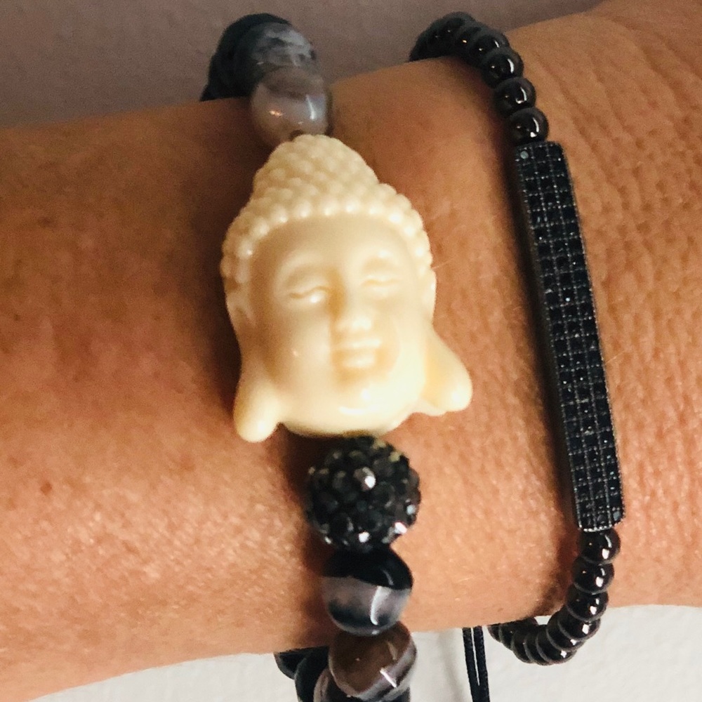Black Tourmaline Buddha Bracelet